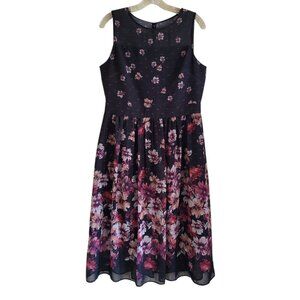 Glamour by Gabriella Skye‎ Dress Size 12 Dark Floral Fairy Whimsical NWT